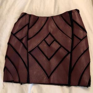 *NEW* Brooklyn Karma Maroon&Mesh HighWaisted Skirt